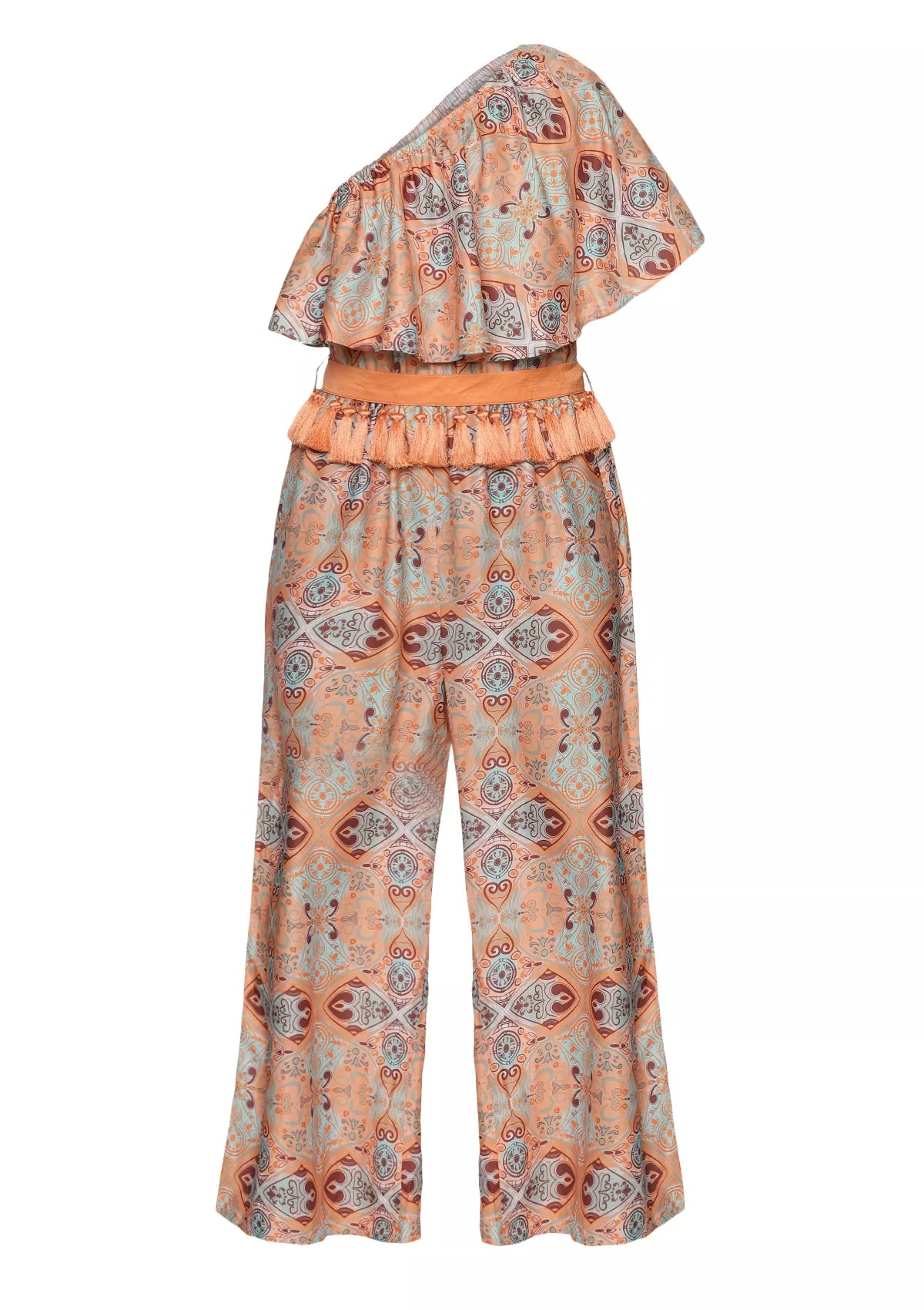 Buy Sabrina - Printed One shoulder Jumpsuit Online