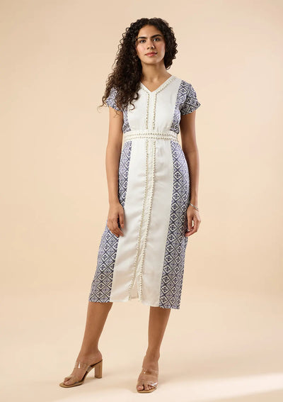 Safaa - Straight Cut Embellished Dress