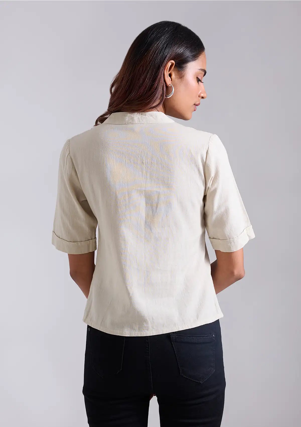 Sashiko Embroidered Tops for ladies