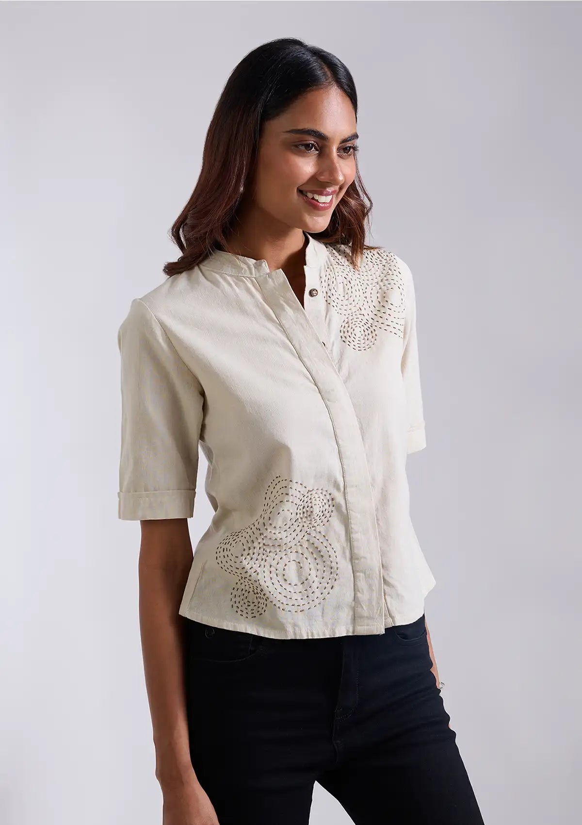 Buy Sashiko Embroidered Top