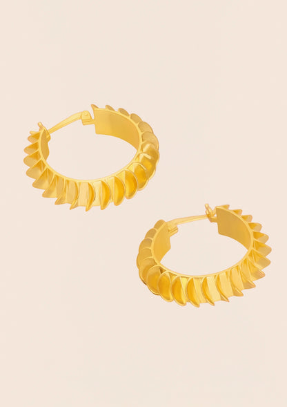 Buy Sculpted Wavy Hoops Online