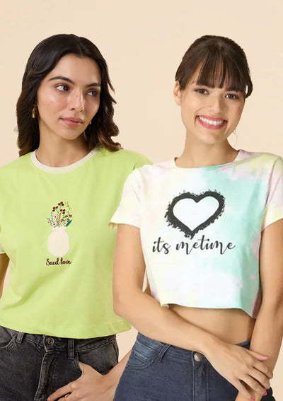 Plant Love & Tie-Dye Tee Tshirt Combo