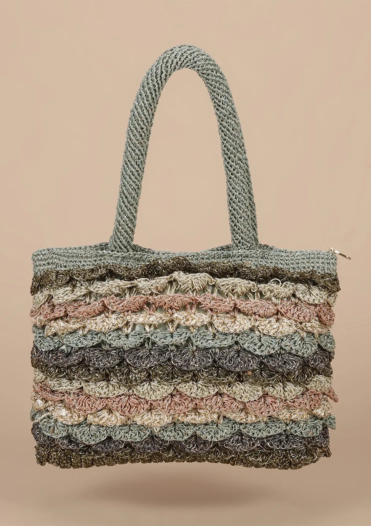 Sequined Crochet Mini Handheld Bag Price