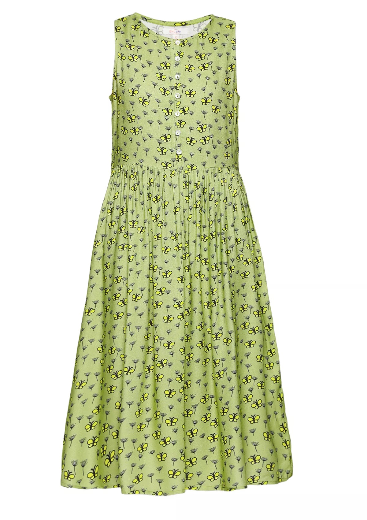 Buy Serene Meadow - Retro Printed A-line Dress Online