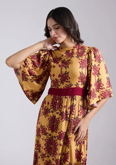 Shibumi Viscose Printed A-line Dress