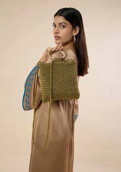 Shimmering Henna Metallic Bag