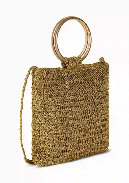 Shimmering Henna Metallic Bag Online