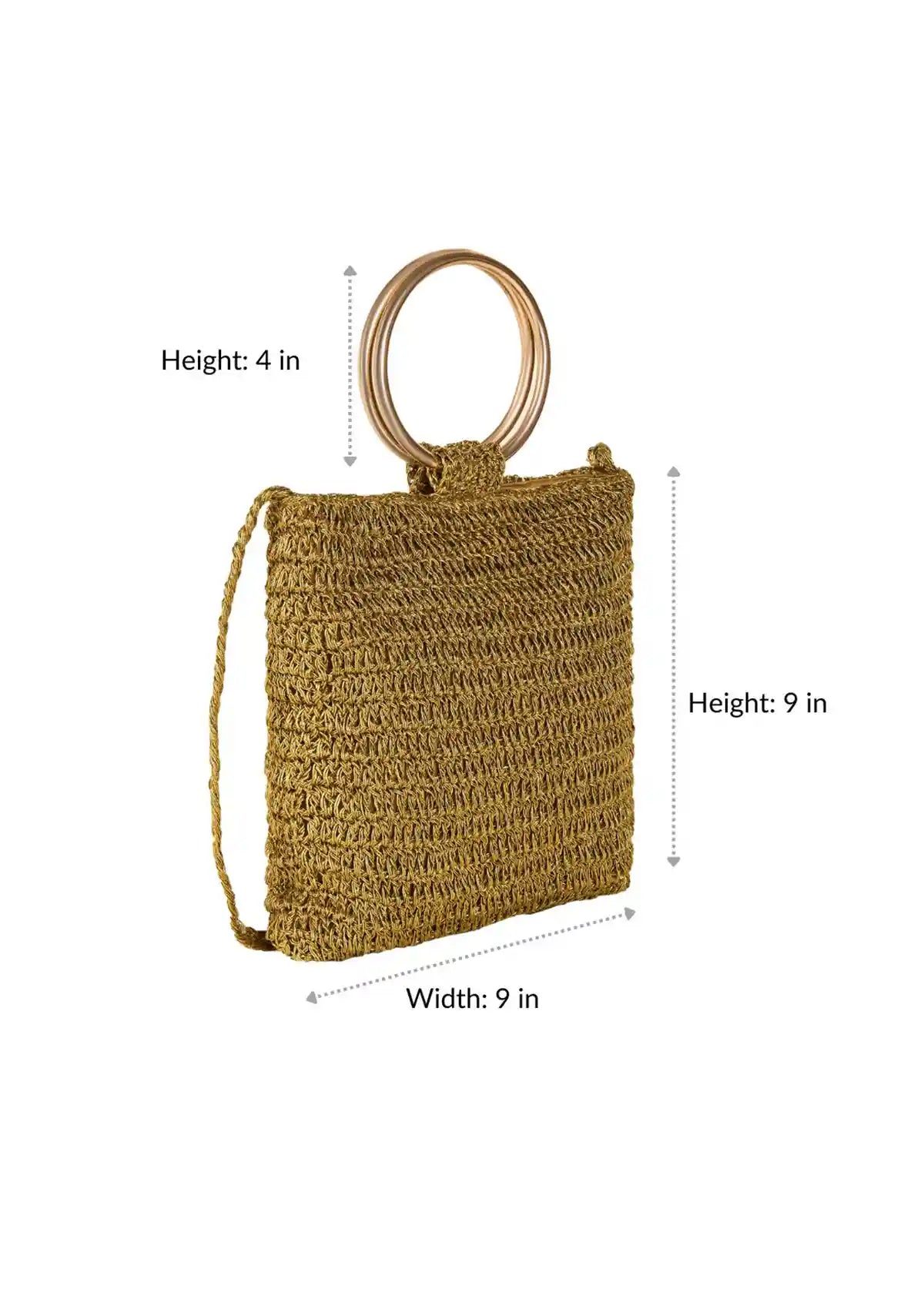 Shimmering Henna Metallic Bag Size Guide