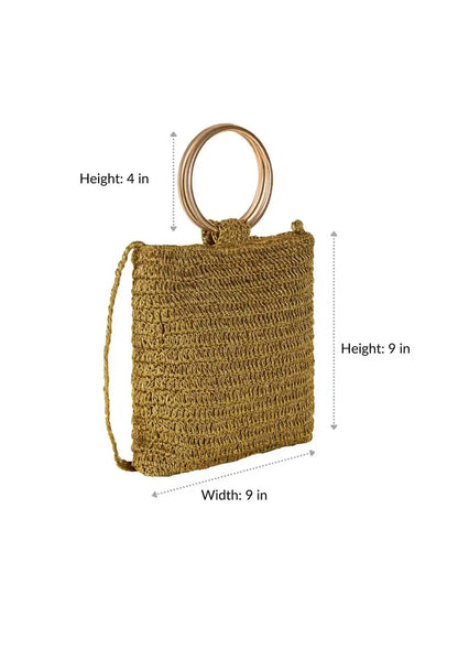 Shimmering Henna Metallic Bag Size Guide