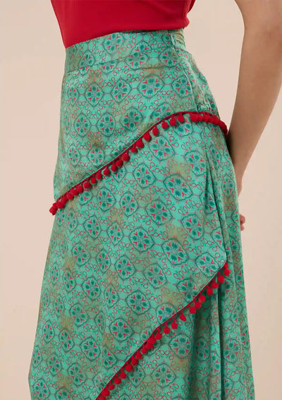 Shuruq - Layered Moroccan Printed Skirt