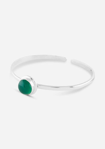 Silver Bracelet With Green Onyx Stone Online