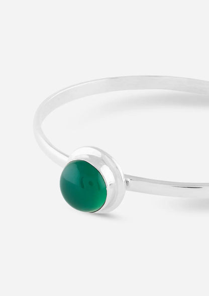 Silver Bracelet With Green Onyx Stone Price
