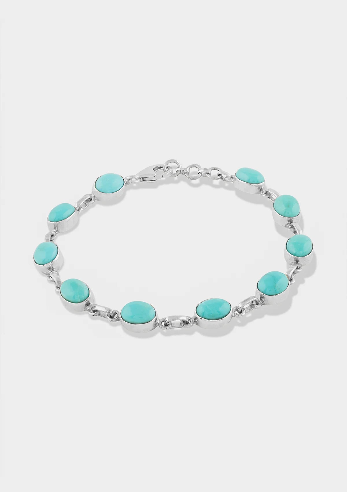 Silver Bracelet studded with Turquoise Gemstones Price