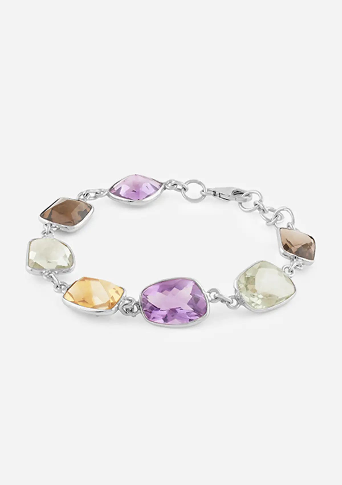 Buy Silver Bracelet with Natural Gemstones Online
