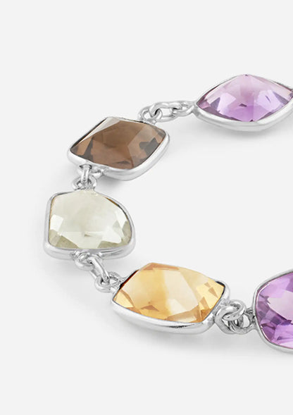 Silver Bracelet with Natural Gemstones Price