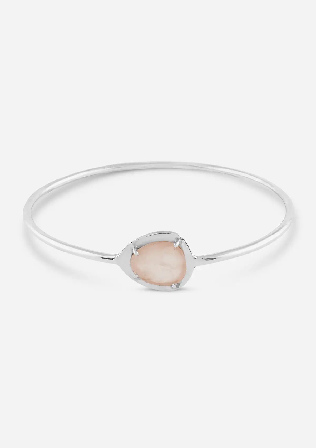Silver Kada Rose Quartz Bracelet Online