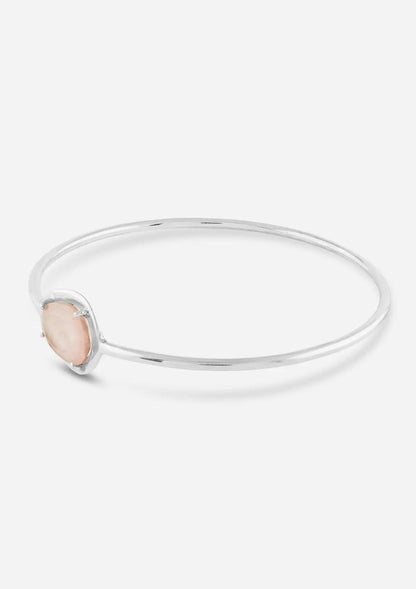 Buy Silver Kada Rose Quartz Bracelet Online