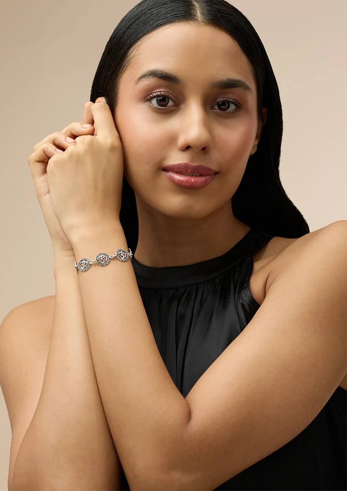 Silver Om Bracelet