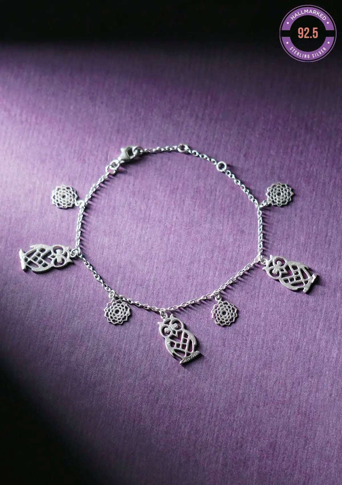 Silver Owl Charm Bracelet