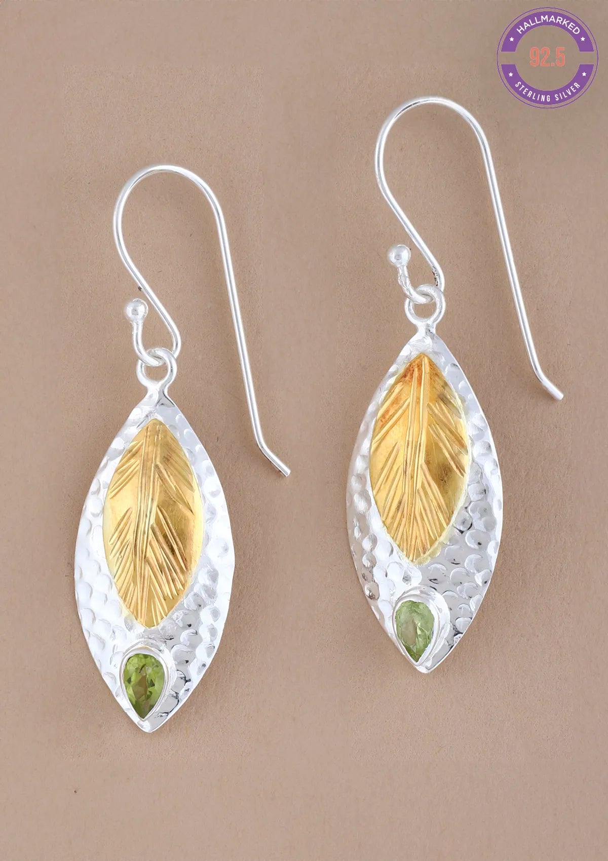 Silver_Peridot_Earring