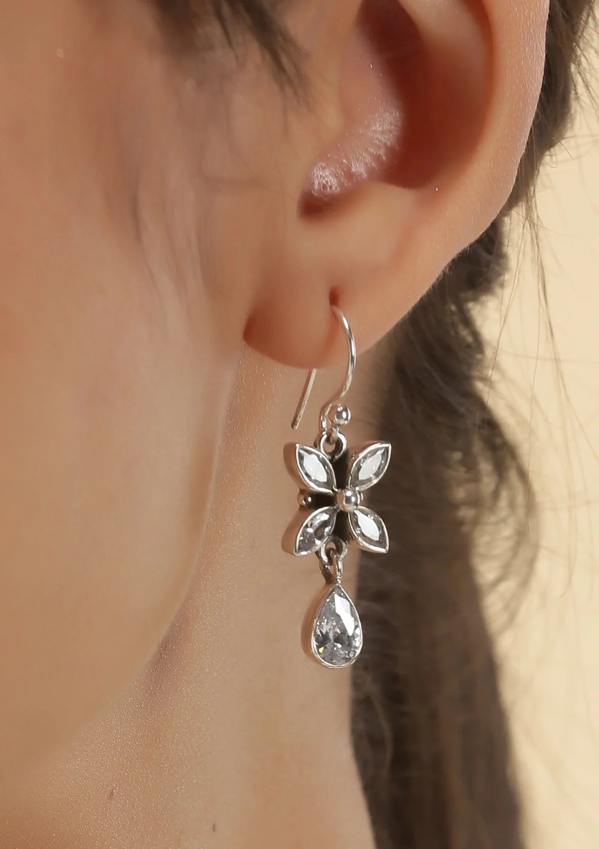 Silver Zircon Earring For Women