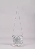 Silver Sequin Sparkling Mini Sling Bag