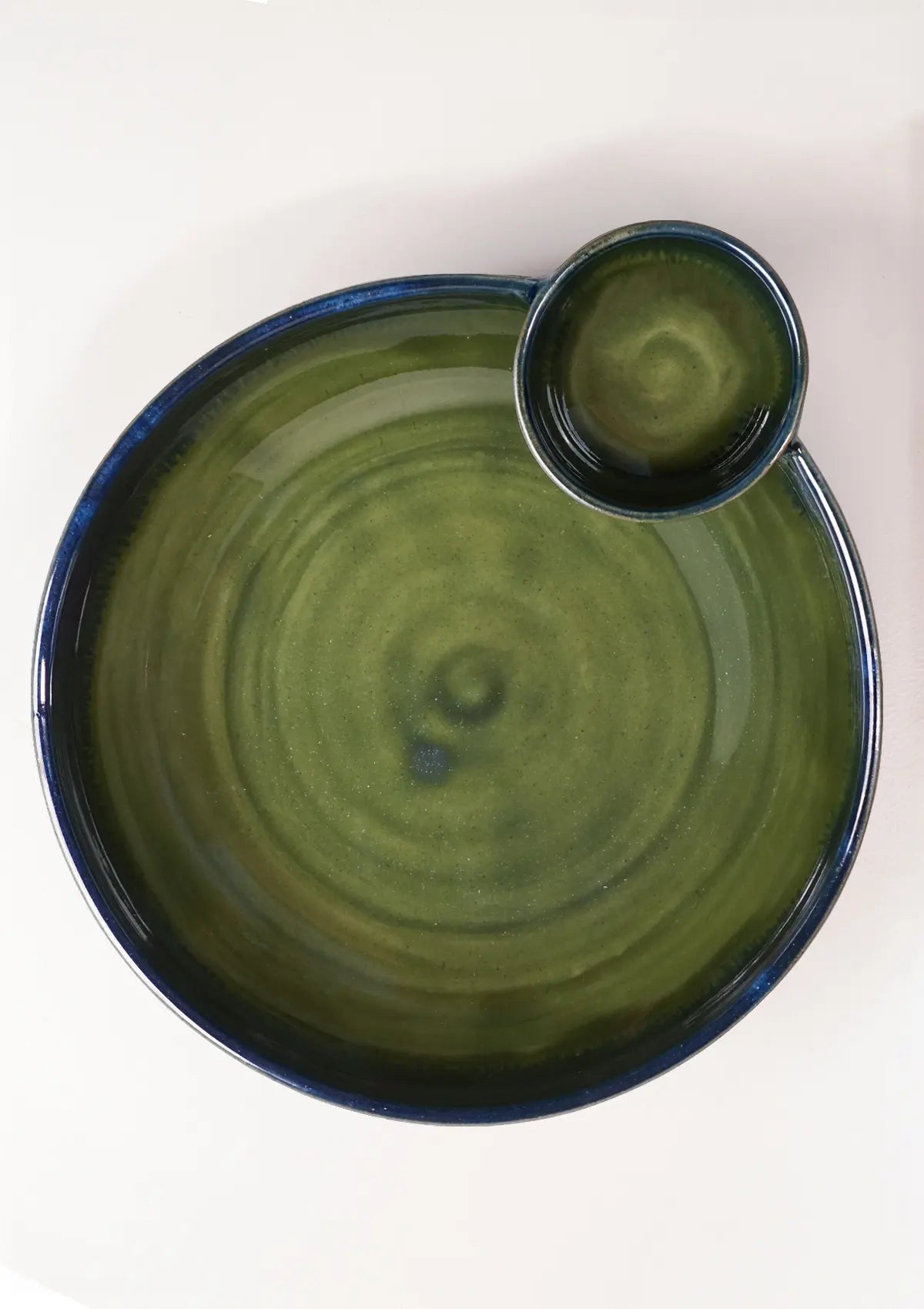 Snack & Dip Big Bowl - Green Blue