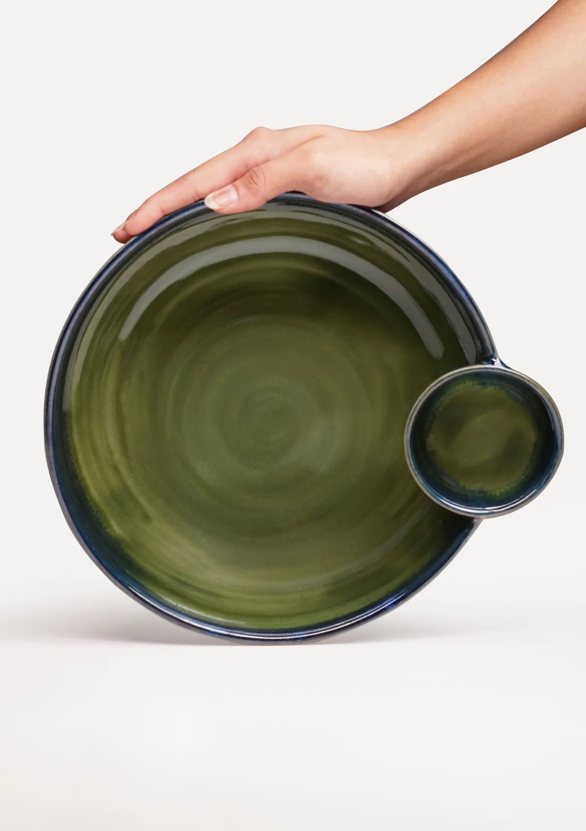 Snack & Dip Big Bowl - Green Blue