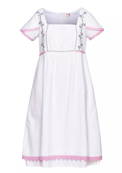 Buy Snow White - Petal Sleeve Empire Dress Online
