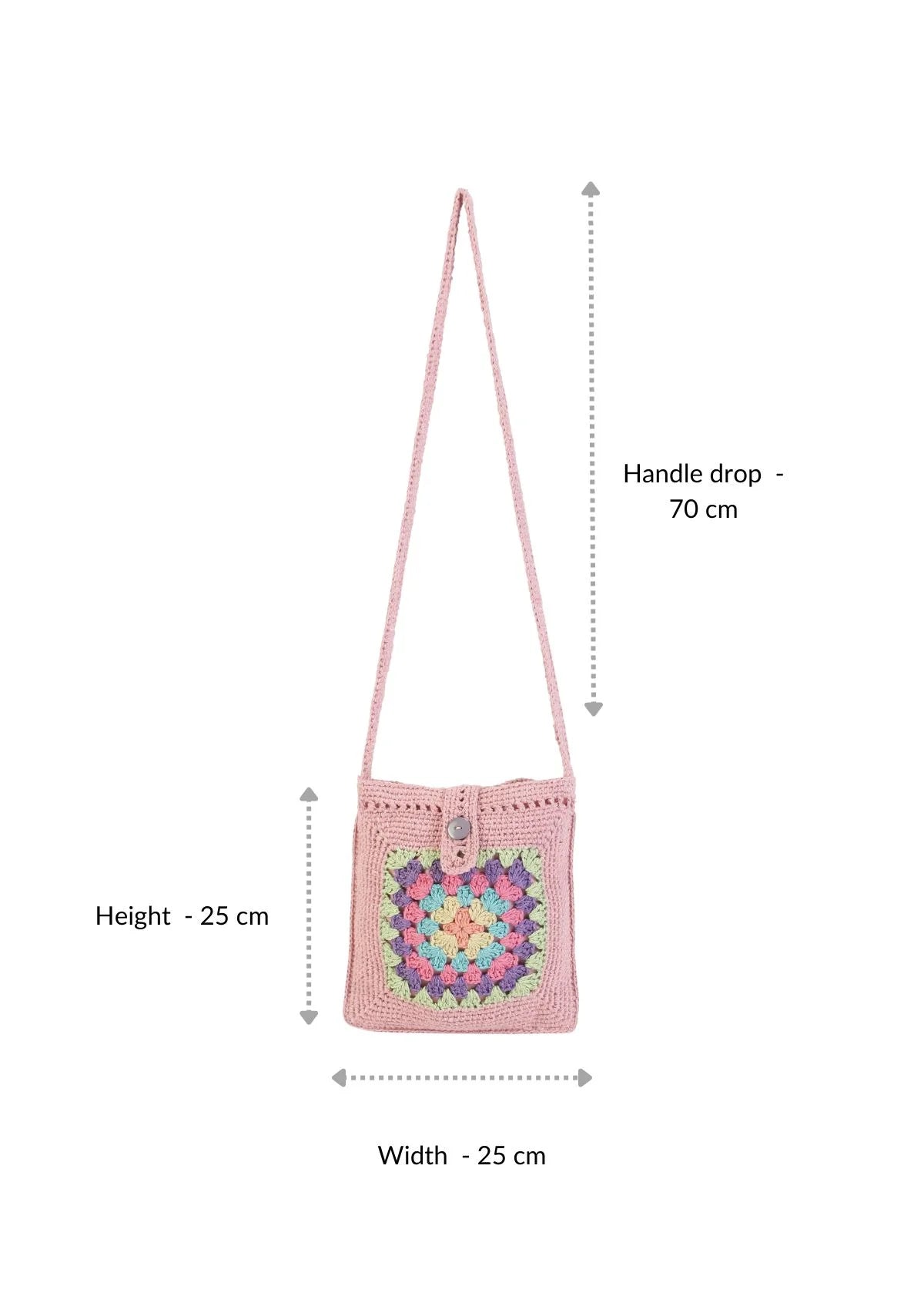 Square crochet bag For Women