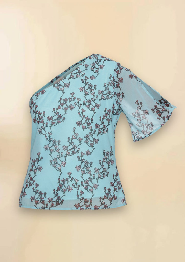 Starlit - One Shoulder Floral Top