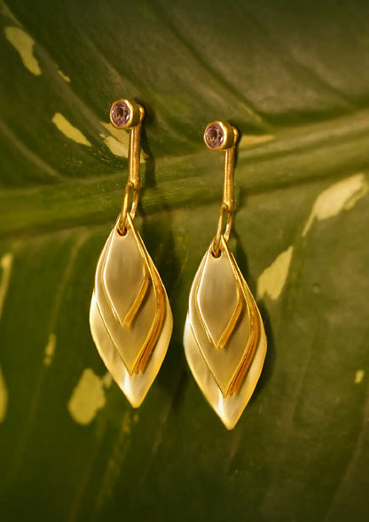 Statement Leaf Drop Earrings for online