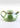 IshqME's Olive Green Tea Set: Teapot & 2 Tea Cup Ensemble