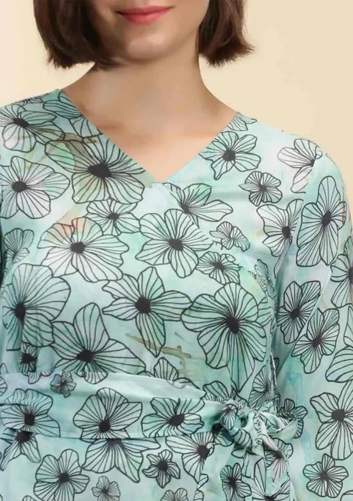 Tethys - Overlap Front Tied Top Price