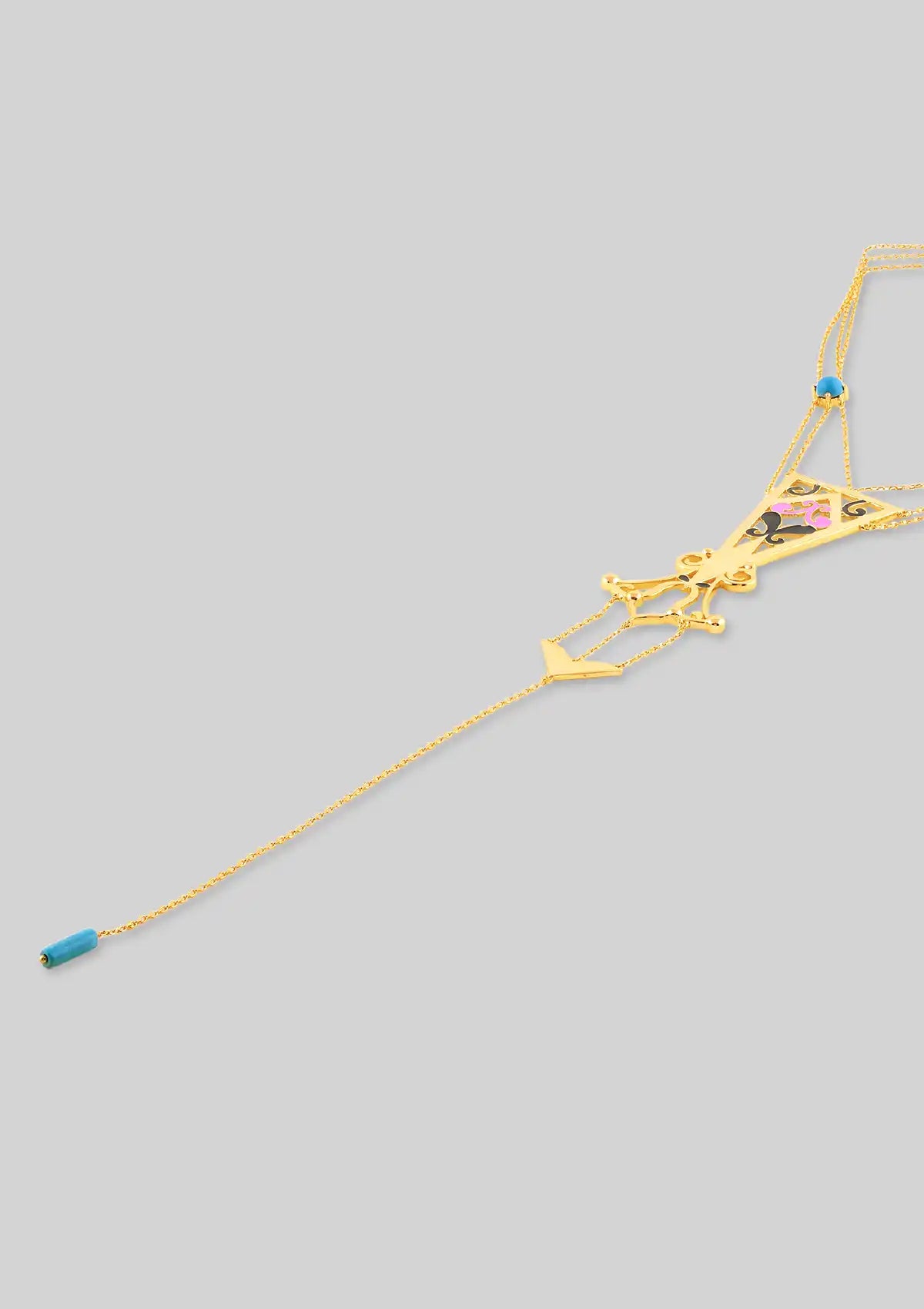 Three Layered Enamel Necklace Price