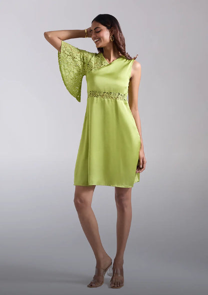 Thumbnails Artemis Lace Asymmetrical Neckline Dress