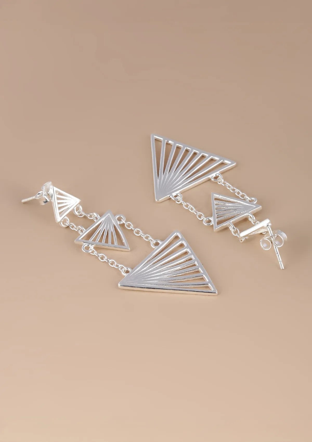 Tiered Triangle Dangler Earring for Women