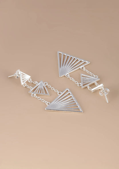 Tiered Triangle Dangler Earring for Women