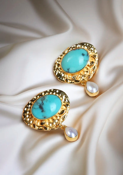 Turquoise Silver Earrings
