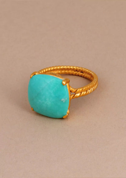 Turquoise Studded Silver Ring