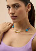 Turquoise and Lapis Lazuli Stone Necklace