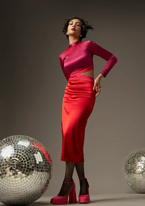 Berry Crush - Embellished Cocktail Dress