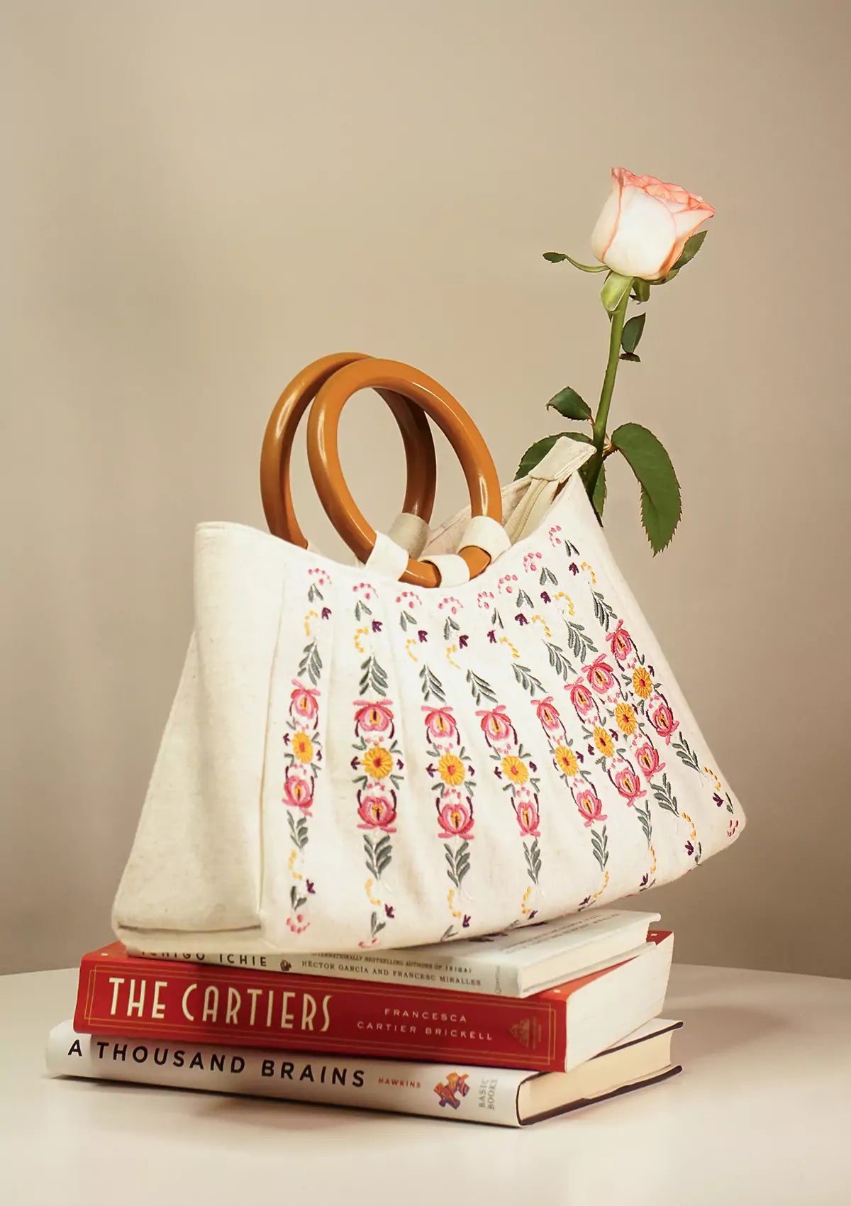 Vintage Embroidered Handheld Clutch