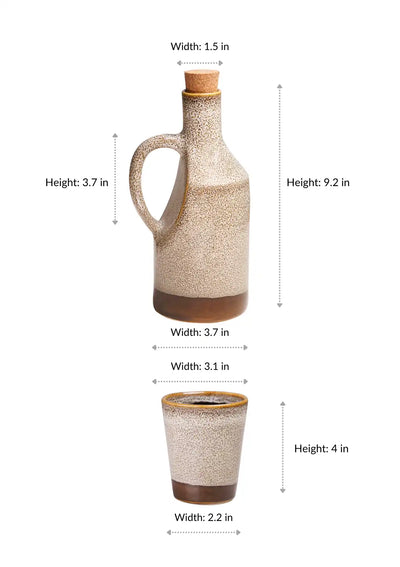 Water Jug with four glasses - Brown