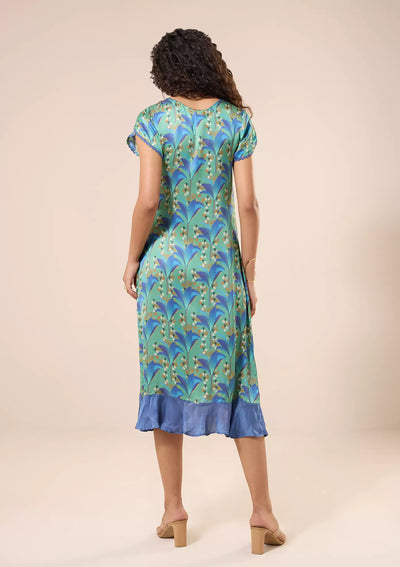 YURI Printed floral ruffle dress