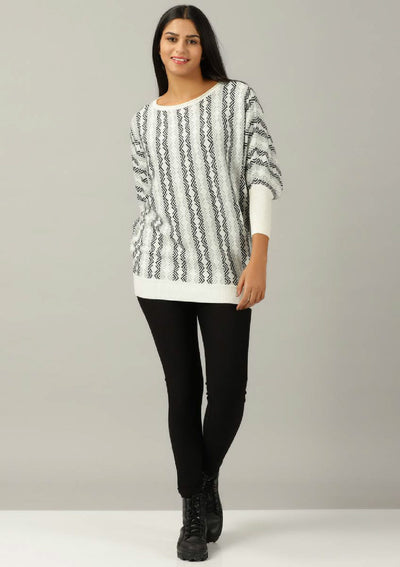 Batwing Pullover - White