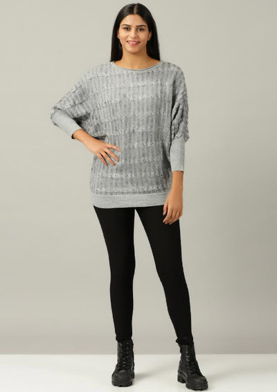 Grey Shimmer Pullover