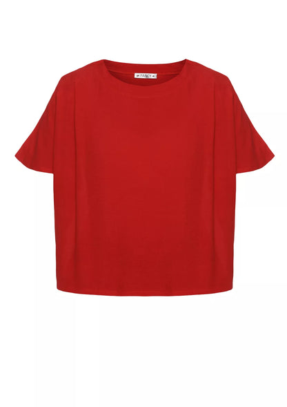 Buy Zuhur - Pleated shoulder boxy blouse Online