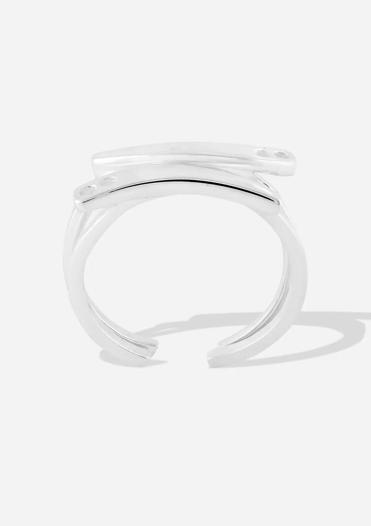 Gold plated daisy neon adjustable ring for women