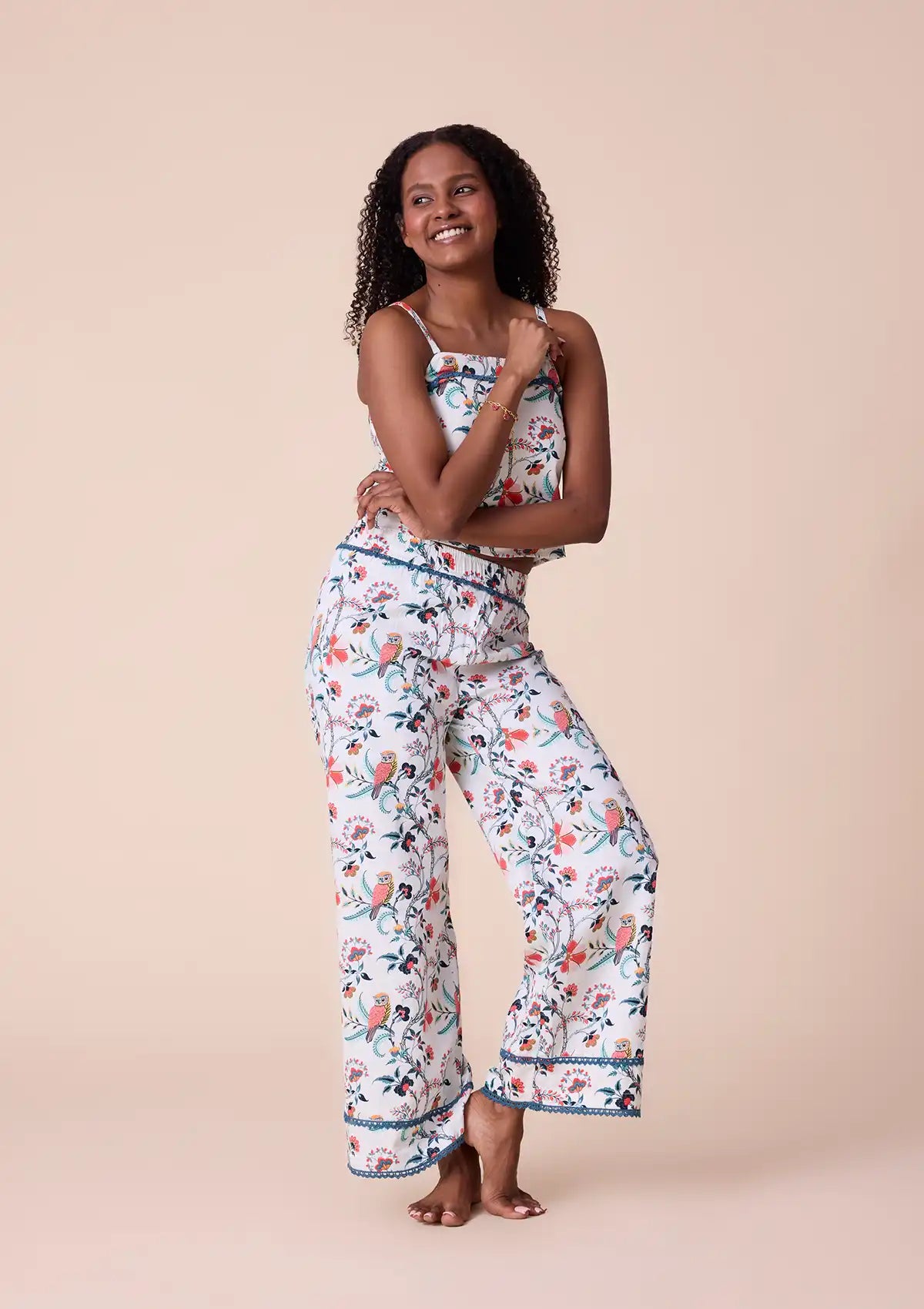 Athena printed crop top and trouser for women online